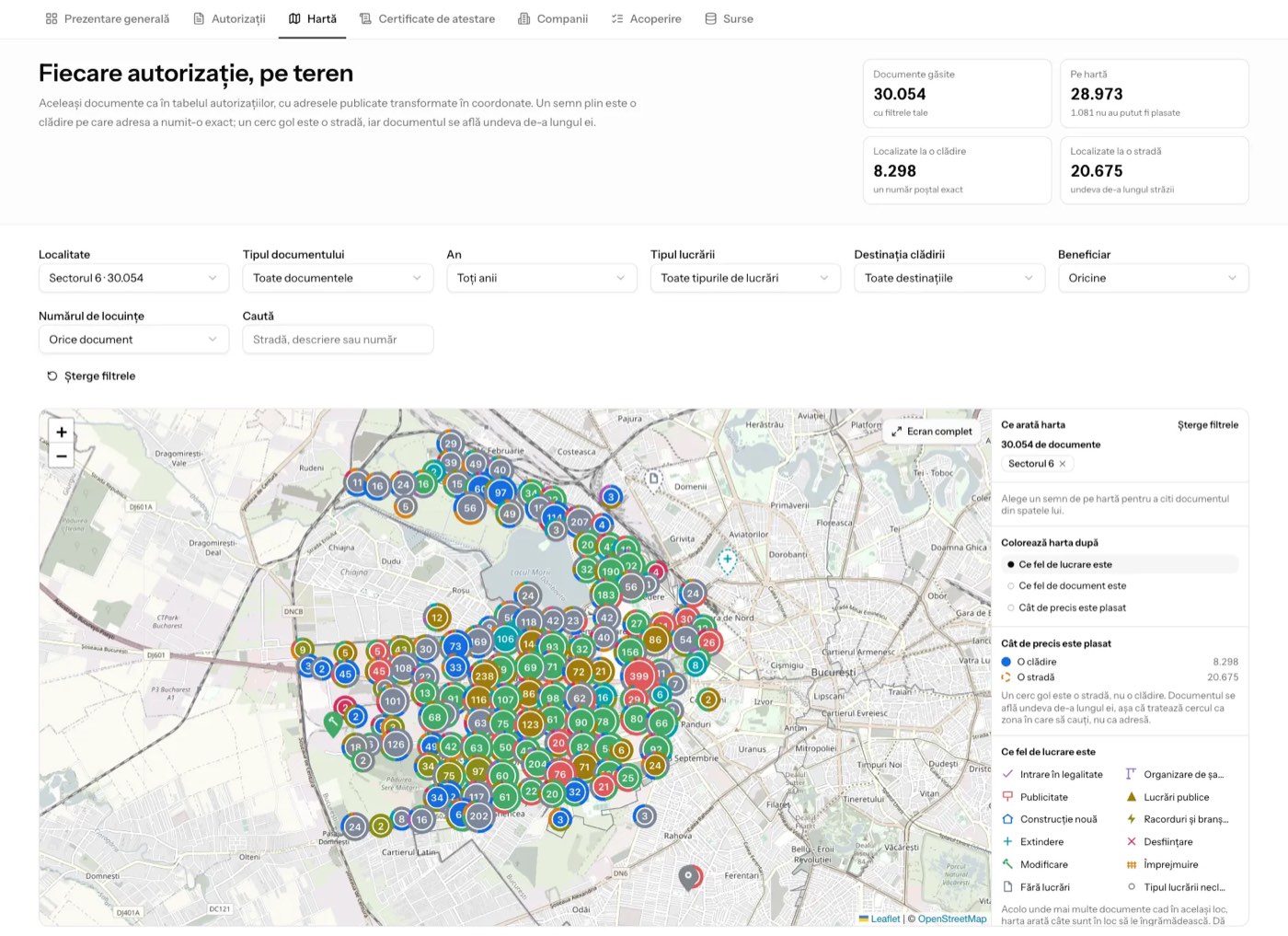 Sectorul 6 cu toate cele 30.054 de proiecte.